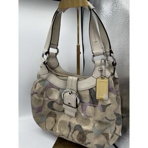 VTG Coach Lynn Soho Corduroy Op Art Hobo Multi Shoulder Bag Y2K COACH BAG A9